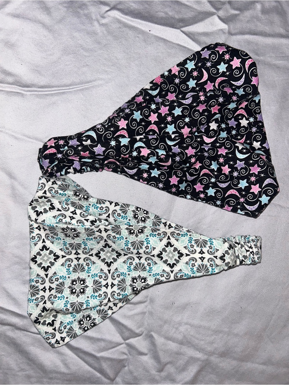Set of Two Patterned cotton headbands